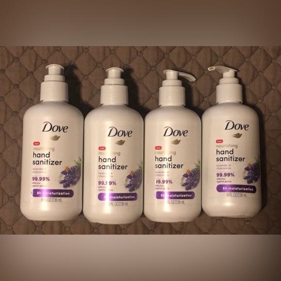 4x Dove Hand Sanitizer Nourishing Lavender & Chamomile - Picture 1 of 2